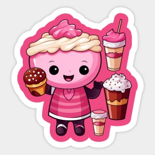 kawaii Ice cream  T-Shirt cute Candy food gilrl Sticker